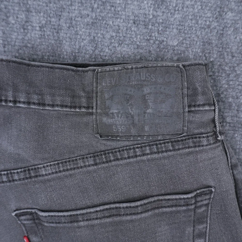 Levi's 559 Relaxed Straight Jeans Mens 34x30 Dark Gray Denim Pants 00559-0490